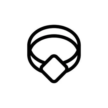 Ring icon vector. Isolated contour symbol illustration Stock Illustration