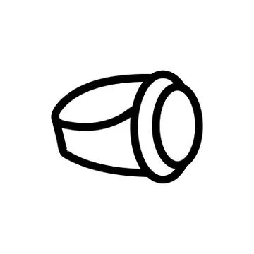 Ring icon vector. Isolated contour symbol illustration Stock Illustration
