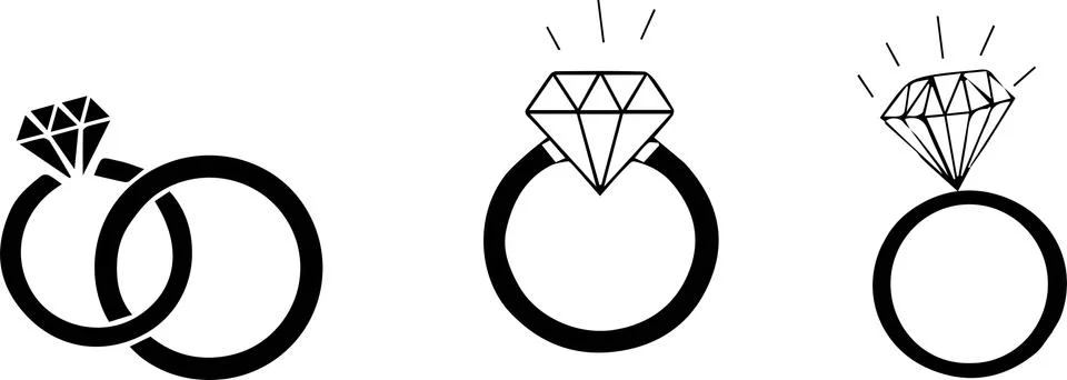 Ring icon on white background Stock Illustration