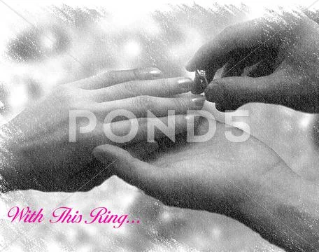 With This Ring Stock Illustration