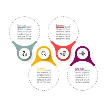 Ring infographics bar vector graphics. Stock Illustration