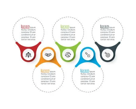 Ring infographics bar vector graphics. Stock Illustration