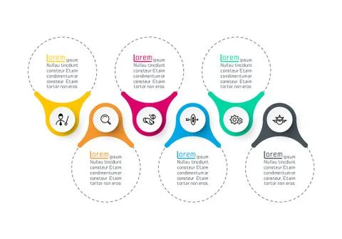 Ring infographics bar vector graphics. Stock Illustration