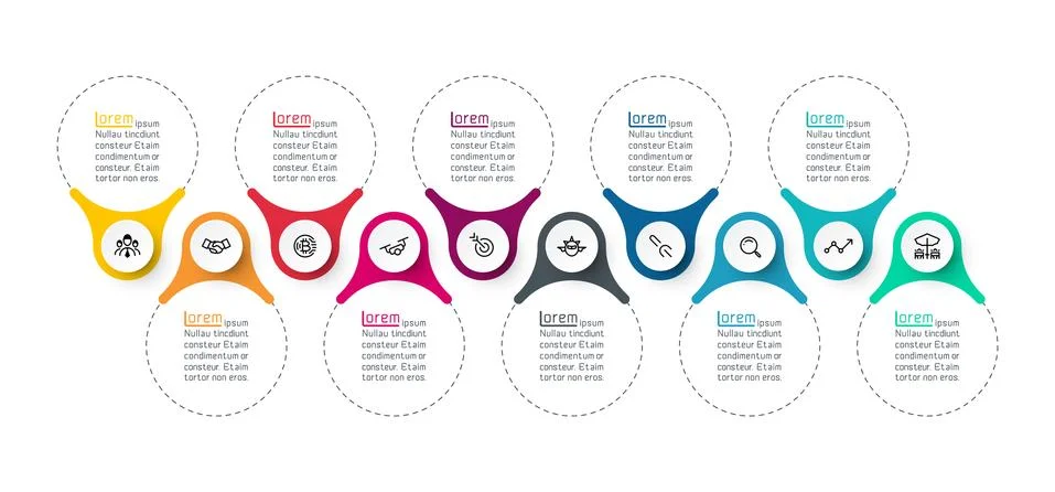 Ring infographics bar vector graphics. Stock Illustration
