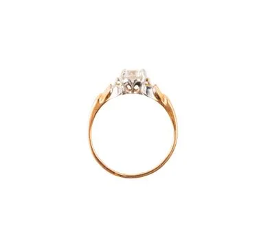 Ring  isolated on the white Stock Photos