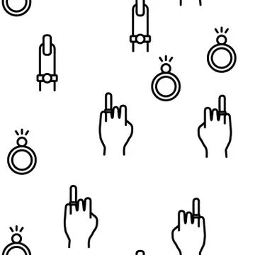 Ring Jewelry Vector Seamless Pattern Illustrazione stock