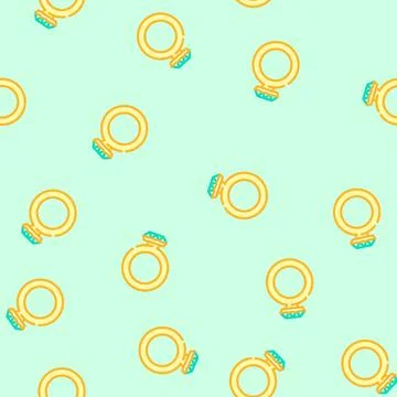Ring jewelry vector seamless pattern Stock Illustration