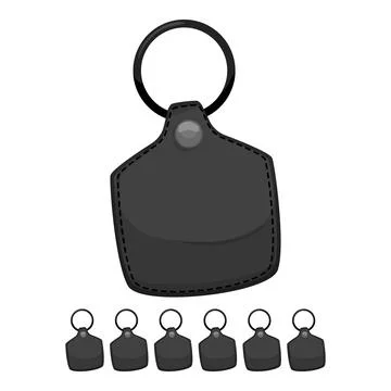 Ring keychain key cartoon vector graphic Stock Illustration