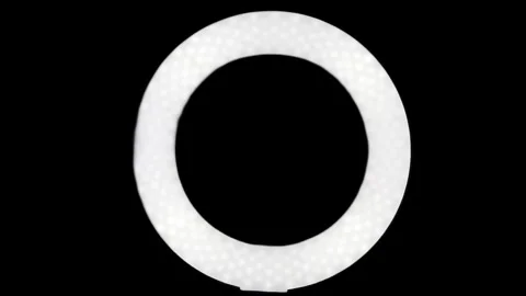 Ring lamp on black background Stock Footage 300090025