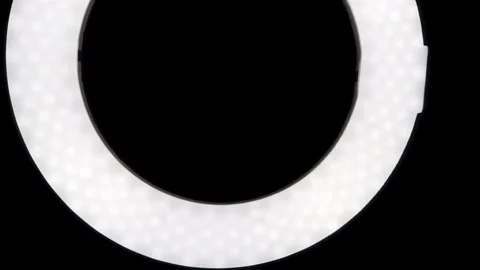 Ring lamp on black background Stock Footage 300090041