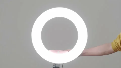 Ring lamp Video stock 175235134