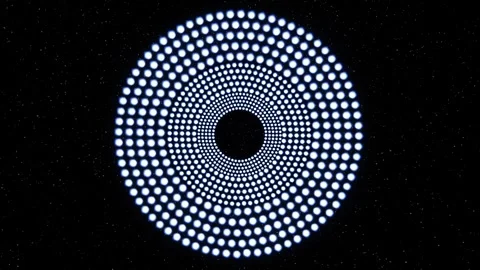 The ring from LED in the lamp lights up in different modes on a black background Video stock 330866877