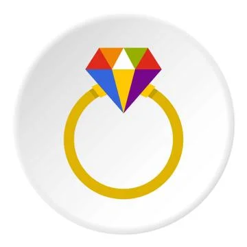 Ring LGBT icon circle Illustrazione stock