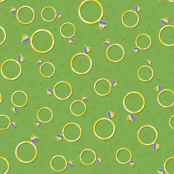 Ring LGBT pattern. Versatile uses wallpaper, packaging, gift wrapping paper イラスト素材