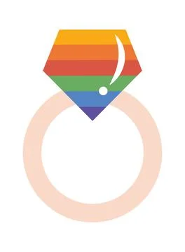 Ring with lgtbi flag Stock Illustration