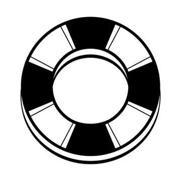 Ring lifesaver float summer isolated symbol Stock Illustration