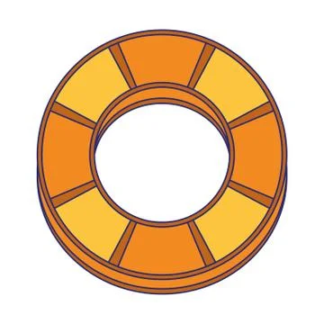 Ring lifesaver float summer isolated symbol 스톡 일러스트