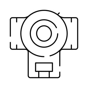 Ring light camera equipment icon for photography and video recording Stock Illustration