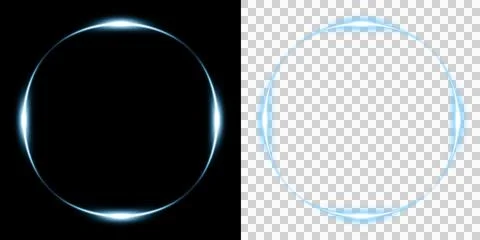 Ring Light Glow Circle Blue Energy Technology Interface Sci Fi HUD Portal Illustrazione stock