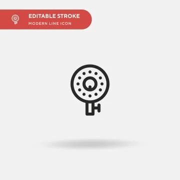 Ring Light Simple vector icon. Illustration symbol design template for web mo Stock Illustration