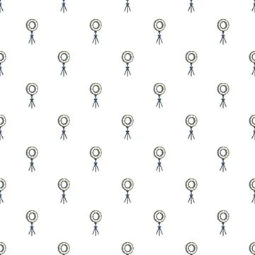 Ring light stand pattern for content creation Stock Illustration