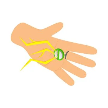 Ring with a lightning bolt icon Stock Illustration