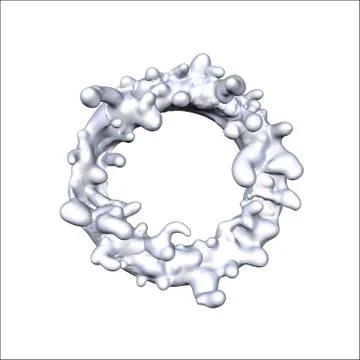 Ring of liquid on a white background. Abstract image of spray and liquid. Foa Stock Illustration