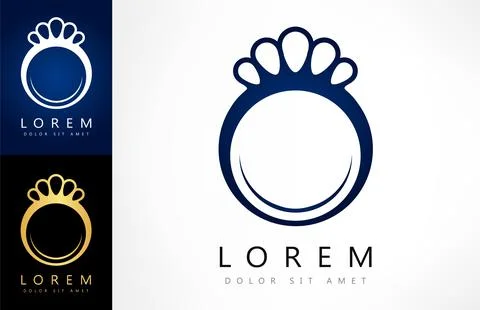 Ring logo vector. Jewelry design. Stock Illustration
