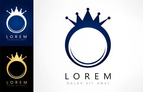 Ring logo vector. Jewelry design. Stock Illustration