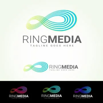 Ring Media Logotype Stock Illustration