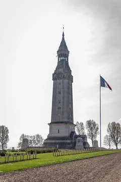 The Ring of MemoryMemorial 14-18 Notre-Dame-de-Lorette, gathers the names 580,00 Stock Photos