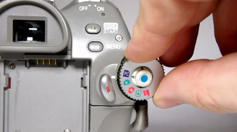 Ring mode switch on the camcorder Stock Footage 59859085