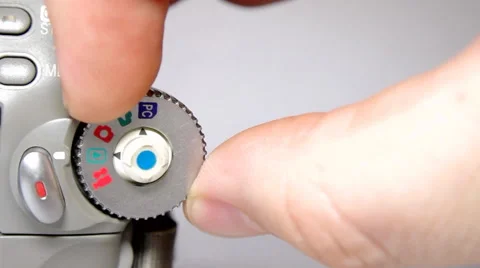 Ring mode switch on the camera close-up Stock Footage 59859064