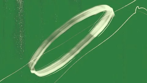 Ring Motion With Drawn - Chroma Key Green Screen Footage Stock Footage 338018037