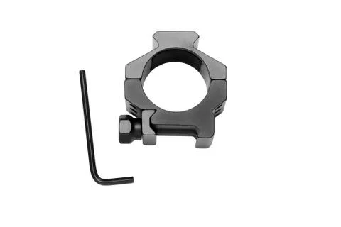 Ring for mounting a riflescope Stock Photos