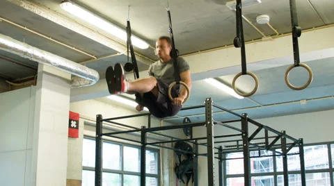 Ring Muscle Ups Stock-Footage 40035008