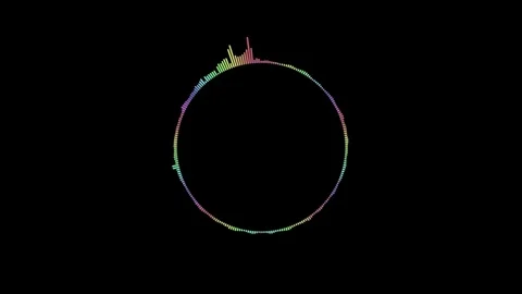 Ring Music Equalizer Audio Spectrum Stock Footage 303553469
