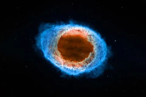 Ring Nebula, Supernova Core pulsar neutron star Stock Illustration