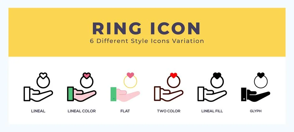 Ring pack of icons. vector illustration. Illustrazione stock