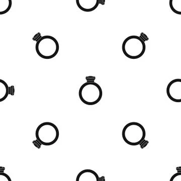 Ring pattern seamless black Stockillustratie