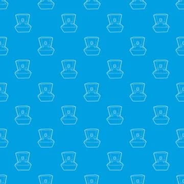 Ring pattern seamless blue Illustrazione stock