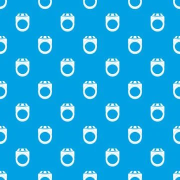 Ring pattern seamless blue 스톡 일러스트