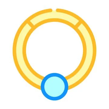 Ring piercing color icon vector illustration イラスト素材