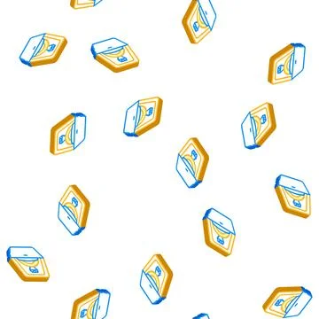 Ring for propose marry isometric icon seamless pattern Stock Illustration