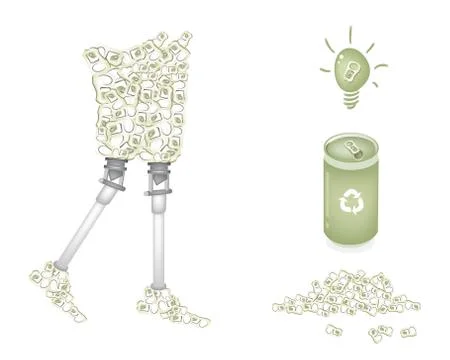 Ring Pull Froming to An Artificial Leg Stock Illustration