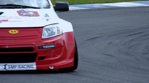 Ring race, sharp turn track Stock Footage 54991536