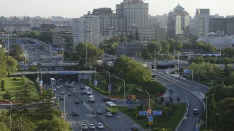 Ring Road Beijing timelapse 25fps Video stock 12228861