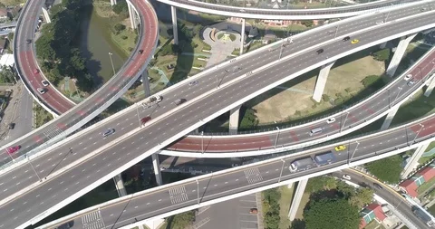 Ring Road Drone 4K Stock Footage 87492688