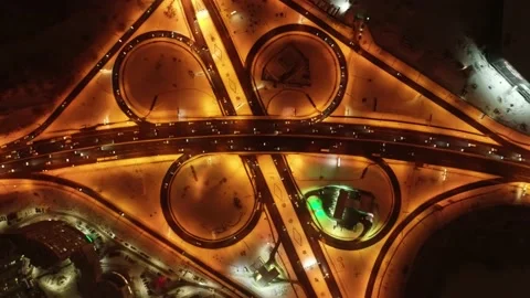 Ring road in winter. Traffic movements during rush hour. Kyiv. Stock Footage 232006043