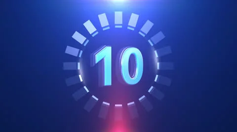 Ring Rotate CountDown With Light Stock Footage